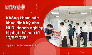 Từ 10/9/2026, doanh nghiệp không tổ chức khám sức khỏe định kỳ cho người lao động bị phạt bao nhiêu?