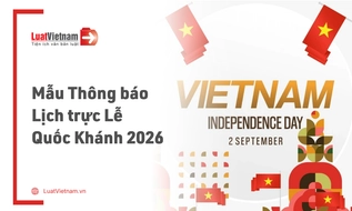 Mẫu Thông báo Lịch trực Lễ Quốc Khánh 2026