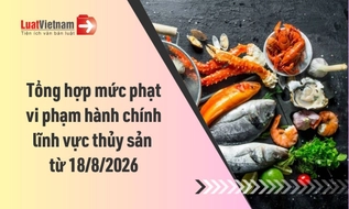 Mức phạt vi phạm hành chính lĩnh vực thủy sản từ 18/8/2026
