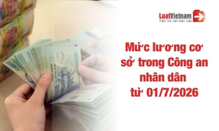 Mức lương cơ sở trong Công an nhân dân mới nhất 