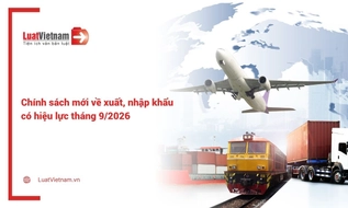 Chính sách mới về xuất nhập khẩu có hiệu lực tháng 9/2026