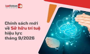 Chính sách mới về Sở hữu trí tuệ hiệu lực tháng 9/2026