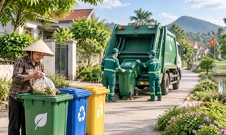 Xã nông thôn mới phải thu gom, xử lý ít nhất 80% chất thải sinh hoạt và chôn lấp trực tiếp không quá 50% 