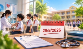 Các Sở GDĐT phải gửi báo cáo nhanh kết quả kiểm tra sức khỏe học sinh trước 29/9/2026