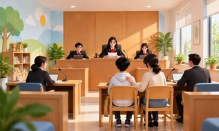 Phòng xử án thân thiện được bố trí riêng để bảo vệ người chưa thành niên tham gia tố tụng