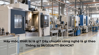 Máy móc, thiết bị là gì? Dây chuyền công nghệ là gì theo Thông tư 56/2026/TT-BKHCN?