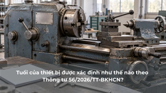 Tuổi của thiết bị được xác định như thế nào theo Thông tư 56/2026/TT-BKHCN?