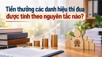 Tiền thưởng các danh hiệu thi đua được tính theo nguyên tắc nào?