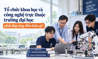 Tổ chức khoa học và công nghệ trực thuộc trường đại học phải đáp ứng điều kiện gì?