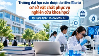 Trường đại học nào được ưu tiên đầu tư cơ sở vật chất phục vụ nghiên cứu khoa học?
