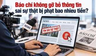 Báo chí không gỡ bỏ thông tin sai sự thật bị phạt bao nhiêu tiền?