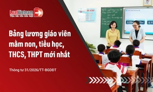 Bảng lương giáo viên mầm non, tiểu học, THCS, THPT mới nhất 2026