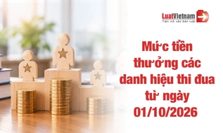 Tổng hợp mức tiền thưởng danh hiệu thi đua [Theo Nghị định 368/2026/NĐ-CP]