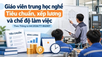 Thông tư 64/2026/TT-BGDĐT quy định về tiêu chuẩn, xếp lương và chế độ làm việc của giáo viên trung học nghề như thế nào?