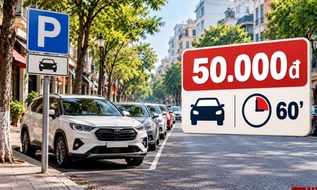 Hà Nội áp dụng giá trông giữ ô tô đến 9 chỗ tại 12 tuyến phố đô thị lõi là 50.000 đồng/lượt/60 phút