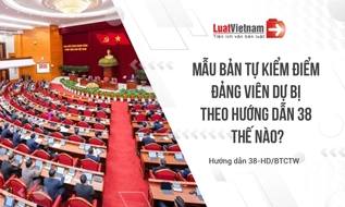 Mẫu bản tự kiểm điểm của Đảng viên dự bị mới nhất