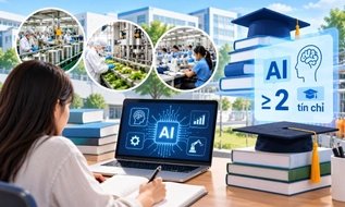 Chương trình đào tạo đại học lĩnh vực Sản xuất và chế biến phải có tối thiểu 2 tín chỉ về AI