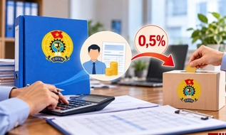 Đoàn phí công đoàn hằng tháng bằng 0,5% mức lương làm căn cứ đóng BHXH
