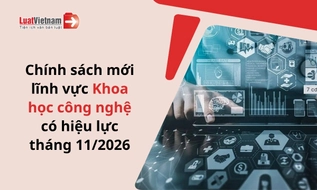 Chính sách mới về Khoa học công nghệ hiệu lực tháng 11/2026