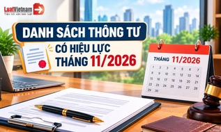 Danh sách Thông tư có hiệu lực tháng 11/2026