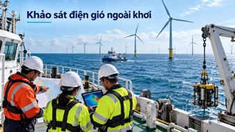 Một dự án điện gió ngoài khơi được giao cho bao nhiêu đơn vị khảo sát?