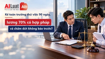AI Luật giải đáp Thử việc 90 ngày, lương thử việc 70% có hợp pháp không?