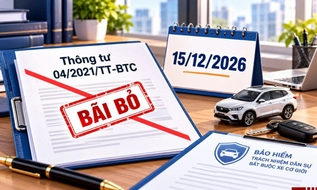 Từ 15/12/2026, bãi bỏ Thông tư 04/2021/TT-BTC về bảo hiểm bắt buộc trách nhiệm dân sự của chủ xe cơ giới