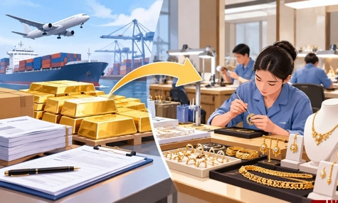 Enterprises registered to produce gold jewelry may purchase imported gold material