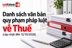 Danh sách văn bản quy phạm pháp luật lĩnh vực Thuế [Cập nhật mới nhất]