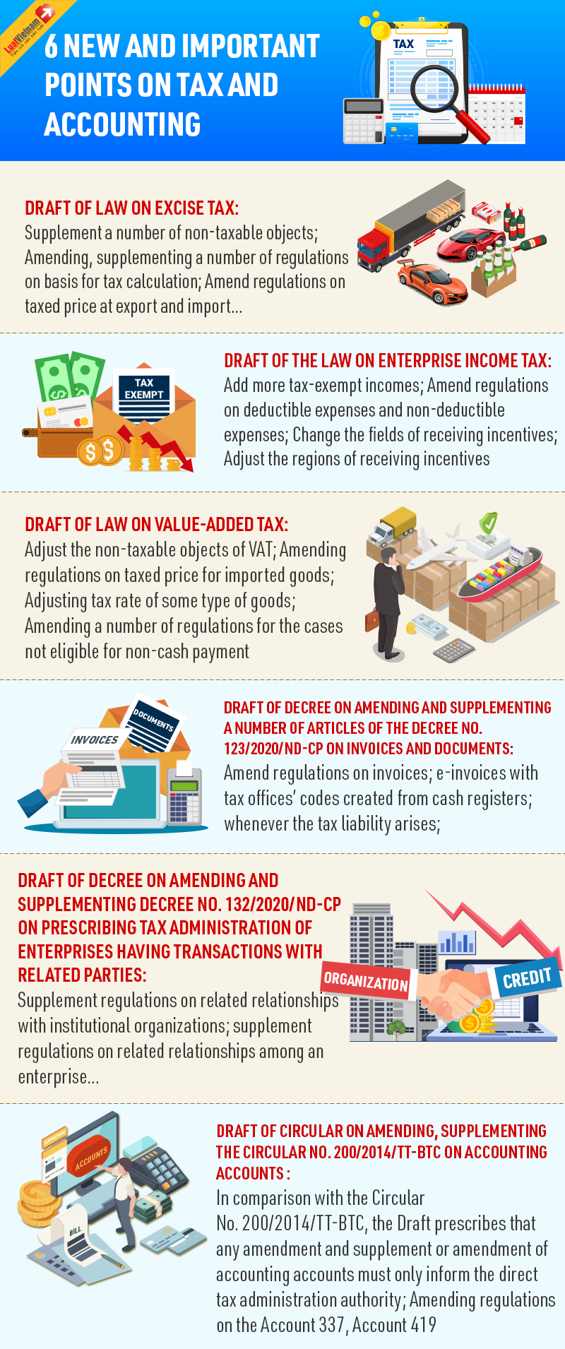 6 new and important points in tax and accounting