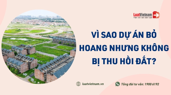 vì sao nhiều dự án bỏ hoang nhưng không bị thu hồi