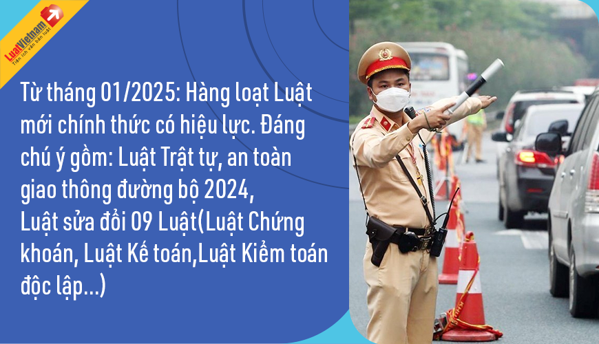 Chính sách mới có hiệu lực tháng 01/2025