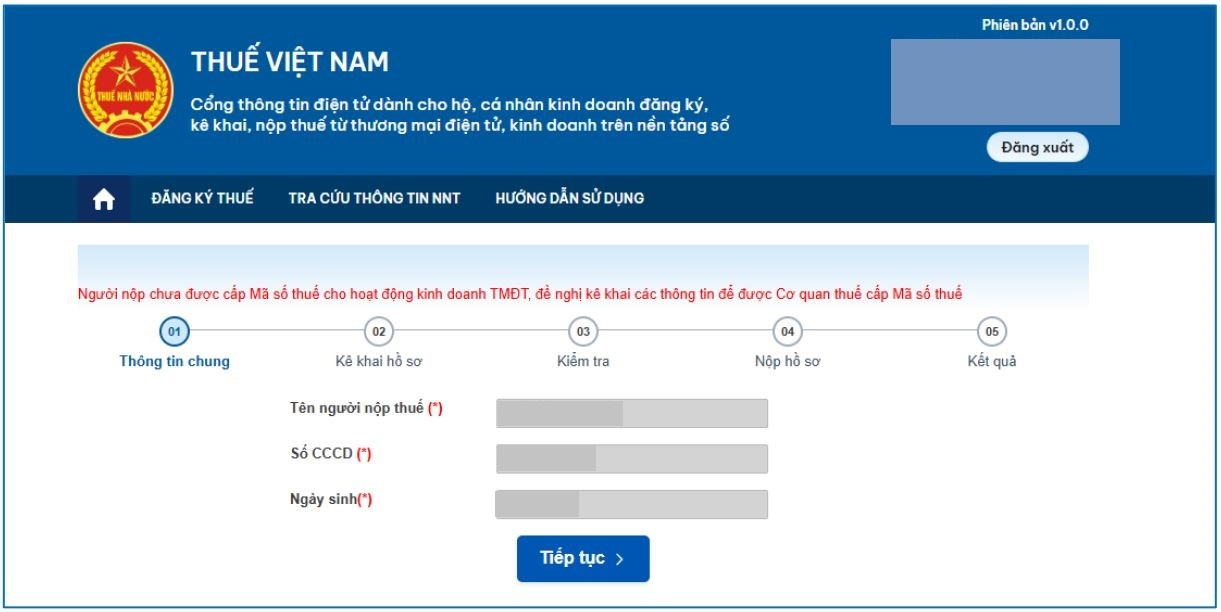 Cách đăng ký mã số thuế đuôi 888 cho hộ kinh doanh online