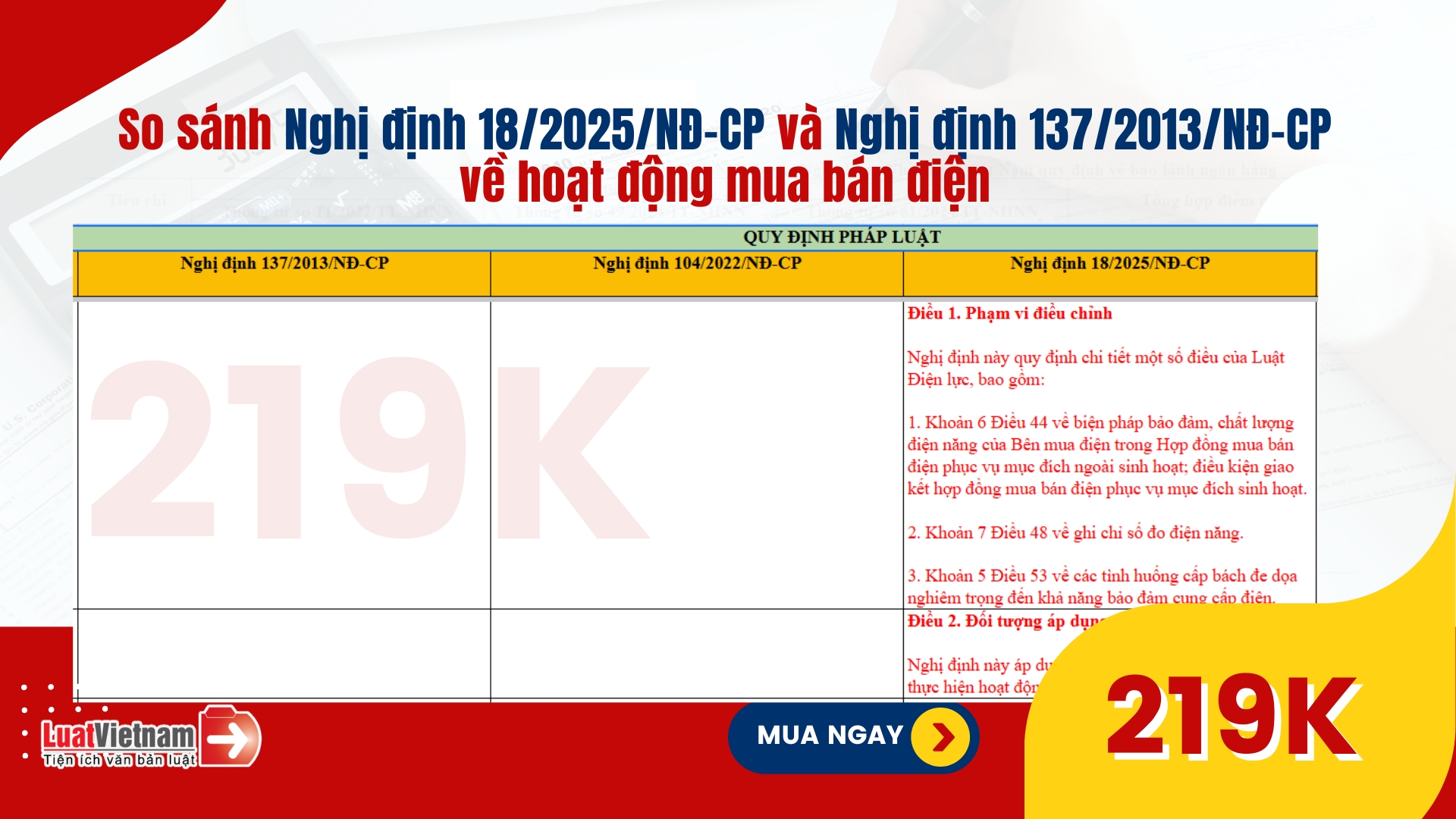 Đã có bản so sánh Nghị định 18/2025/NĐ-CP về hoạt động mua bán điện Đã có bản so sánh Nghị định 18/2025/NĐ-CP về hoạt động mua bán điện