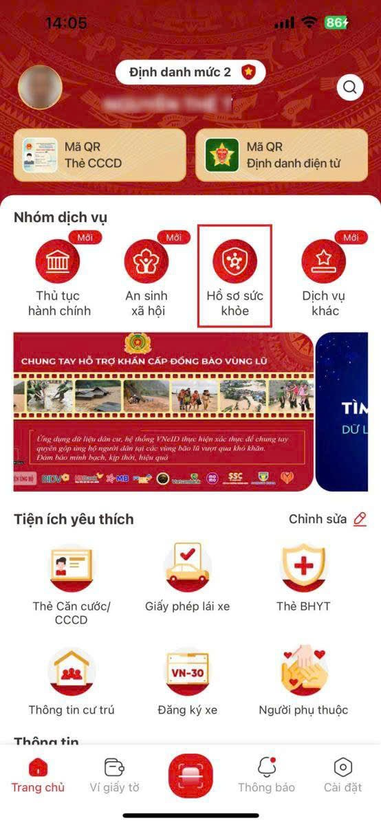 Hướng dẫn xem thông tin khám chữa bệnh trên VNeID Hướng dẫn xem thông tin khám chữa bệnh trên VNeID