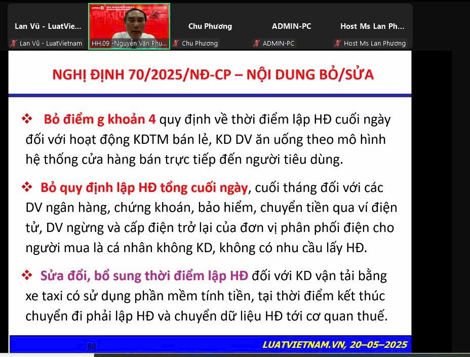 Webinar: Điểm mới Nghị định 70/2025/NĐ-CP và ứng dụng AI Luật Webinar: Điểm mới Nghị định 70/2025/NĐ-CP và ứng dụng AI Luật