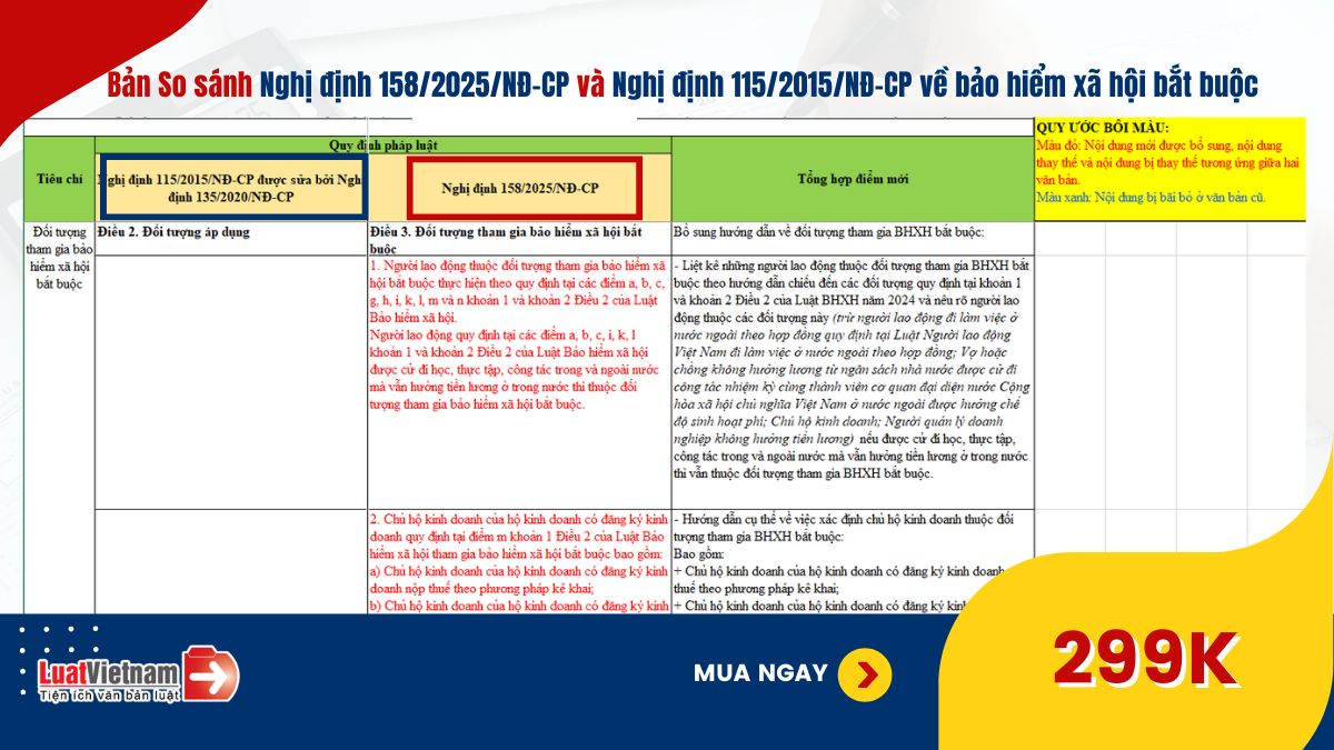 ban-so-sanh-nghi-dinh-158-2025-nd-cp-va-nghi-dinh-115-2015-nd-cp-ve-bao-hiem-xa-hoi-bat-buoc