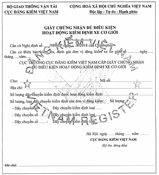 Nghị định 139/2018/NĐ-CP của Chính phủ quy định về kinh doanh dịch vụ kiểm định xe cơ giới