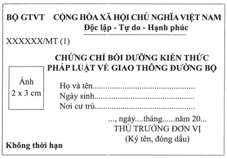 Thông tư 09/2009/TT-BGTVT của Bộ Giao thông Vận tải quy định về bồi dưỡng kiến thức pháp luật giao thông đường bộ cho người điều khiển xe máy chuyên dùng tham gia giao thông đường bộ