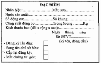 Thông tư 20/2010/TT-BGTVT của Bộ Giao thông Vận tải quy định về cấp, đổi, thu hồi đăng ký, biển số xe máy chuyên dùng có tham gia giao thông đường bộ