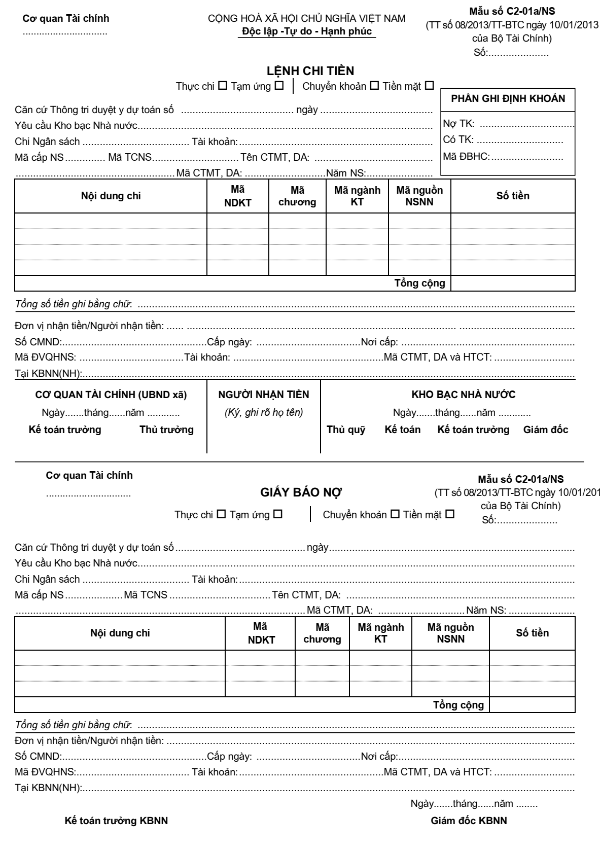Quyết định 759/QĐ-BTC của Bộ Tài chính về việc đính chính Thông tư 08/2013/TT-BTC ngày 10/01/2013 của Bộ Tài chính hướng dẫn thực hiện kế toán Nhà nước áp dụng cho hệ thống thông tin quản lý ngân sách Nhà nước và kho bạc (TABMIS)