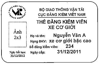 Thông tư 27/2013/TT-BGTVT của Bộ Giao thông Vận tải quy định về tiêu chuẩn, nhiệm vụ và quyền hạn đối với lãnh đạo, nhân viên Trung tâm đăng kiểm phương tiện giao thông cơ giới đường bộ