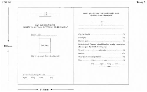 Thông tư 28/2018/TT-BLĐTBXH của Bộ Lao động Thương binh và Xã hội về việc quy định chương trình bồi dưỡng nghiệp vụ sư phạm cho nhà giáo dạy trình độ trung cấp, dạy trình độ cao đẳng; mẫu và quy chế quản lý, cấp chứng chỉ nghiệp vụ sư phạm dạy trình độ trung cấp, dạy trình độ cao đẳng