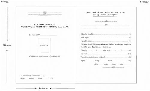 Thông tư 28/2018/TT-BLĐTBXH của Bộ Lao động Thương binh và Xã hội về việc quy định chương trình bồi dưỡng nghiệp vụ sư phạm cho nhà giáo dạy trình độ trung cấp, dạy trình độ cao đẳng; mẫu và quy chế quản lý, cấp chứng chỉ nghiệp vụ sư phạm dạy trình độ trung cấp, dạy trình độ cao đẳng