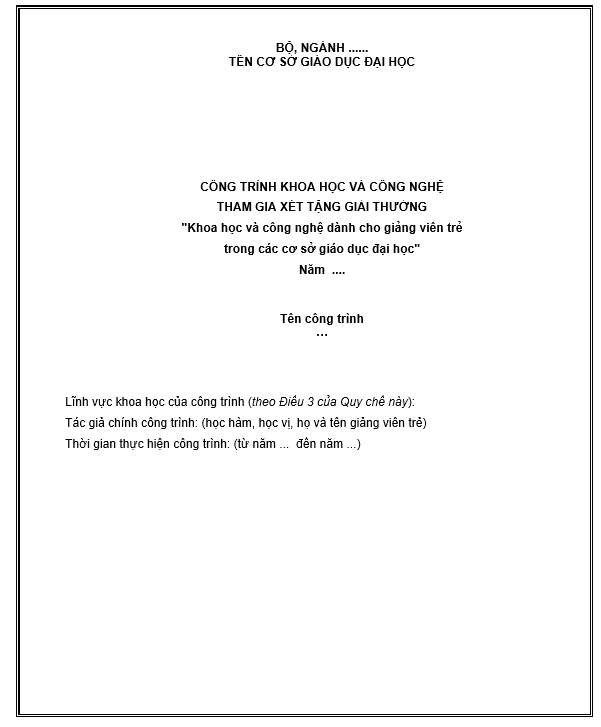 Thông tư 11/2017/TT-BGDĐT của Bộ Giáo dục và Đào tạo về việc ban hành Quy chế xét tặng Giải thưởng