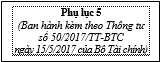 Thông tư 50/2017/TT-BTC của Bộ Tài chính về việc hướng dẫn thi hành Nghị định 73/2016/NĐ-CP ngày 01/07/2016 của Chính phủ quy định chi tiết thi hành Luật Kinh doanh bảo hiểm và Luật sửa đổi, bổ sung một số điều của Luật Kinh doanh bảo hiểm