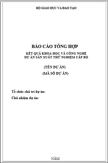 Thông tư 02/2018/TT-BGDĐT của Bộ Giáo dục và Đào tạo về việc ban hành Quy định về quản lý dự án sản xuất thử nghiệm cấp bộ của Bộ Giáo dục và Đào tạo