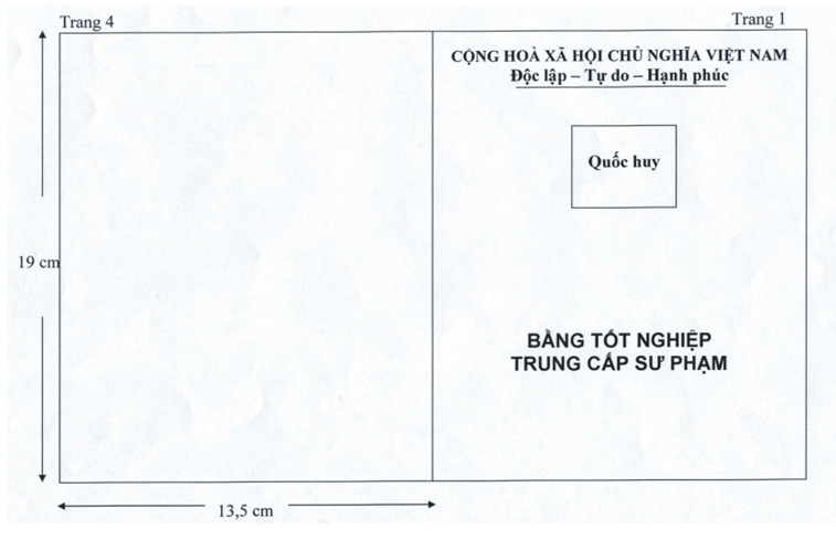 Thông tư 16/2020/TT-BGDĐT của Bộ Giáo dục và Đào tạo về việc quy định mẫu bằng tốt nghiệp trung cấp sư phạm và mẫu bằng tốt nghiệp cao đẳng sư phạm