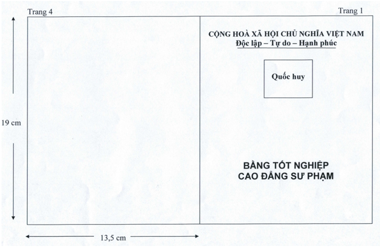 Thông tư 16/2020/TT-BGDĐT của Bộ Giáo dục và Đào tạo về việc quy định mẫu bằng tốt nghiệp trung cấp sư phạm và mẫu bằng tốt nghiệp cao đẳng sư phạm
