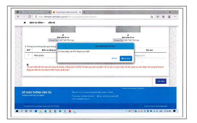 Công văn 10722/SGTVT-VP của Sở Giao thông Vận tải Thành phố Hồ Chí Minh về việc hướng dẫn đăng ký hỗ trợ di chuyển trong trường hợp cấp thiết